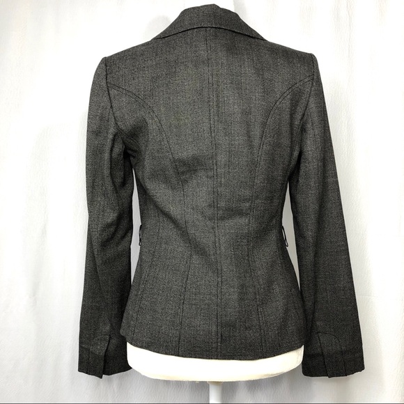 Ann Taylor Gray Wool Fitted Stretch Blazer - Picture 5 of 8